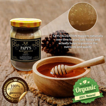 100% Organic Honey - Bioavailable & Total Absorption Natural Unfiltered Honey 700 G (Glass Jar)